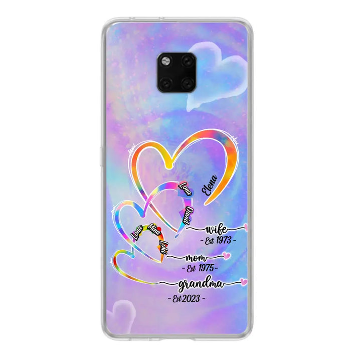 Personalized Mom Phone Case - Gift Idea For Mom/Grandma - Up to 4 Children/5 Grandchildren - Cases For Oppo/Xiaomi/Huawei