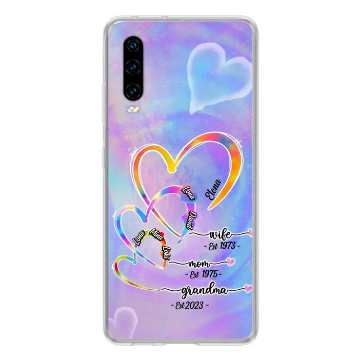 Personalized Mom Phone Case - Gift Idea For Mom/Grandma - Up to 4 Children/5 Grandchildren - Cases For Oppo/Xiaomi/Huawei