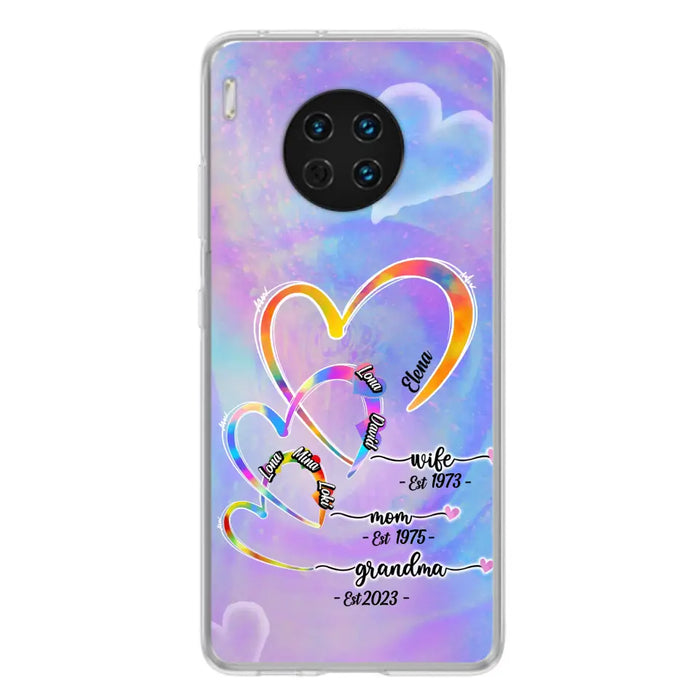 Personalized Mom Phone Case - Gift Idea For Mom/Grandma - Up to 4 Children/5 Grandchildren - Cases For Oppo/Xiaomi/Huawei