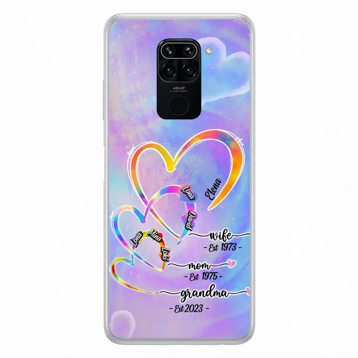 Personalized Mom Phone Case - Gift Idea For Mom/Grandma - Up to 4 Children/5 Grandchildren - Cases For Oppo/Xiaomi/Huawei