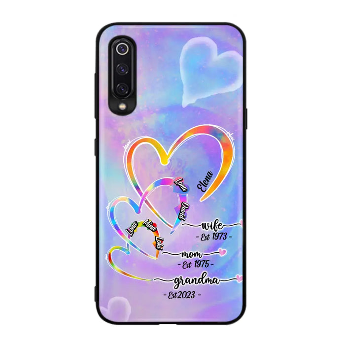 Personalized Mom Phone Case - Gift Idea For Mom/Grandma - Up to 4 Children/5 Grandchildren - Cases For Oppo/Xiaomi/Huawei