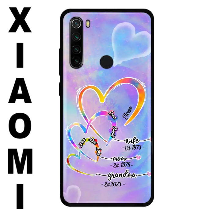 Personalized Mom Phone Case - Gift Idea For Mom/Grandma - Up to 4 Children/5 Grandchildren - Cases For Oppo/Xiaomi/Huawei