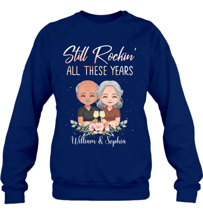 Personalized Couple Shirt/Hoodie - Gift Idea For Couple/Wedding Anniversary - Still Rockin' All These Years
