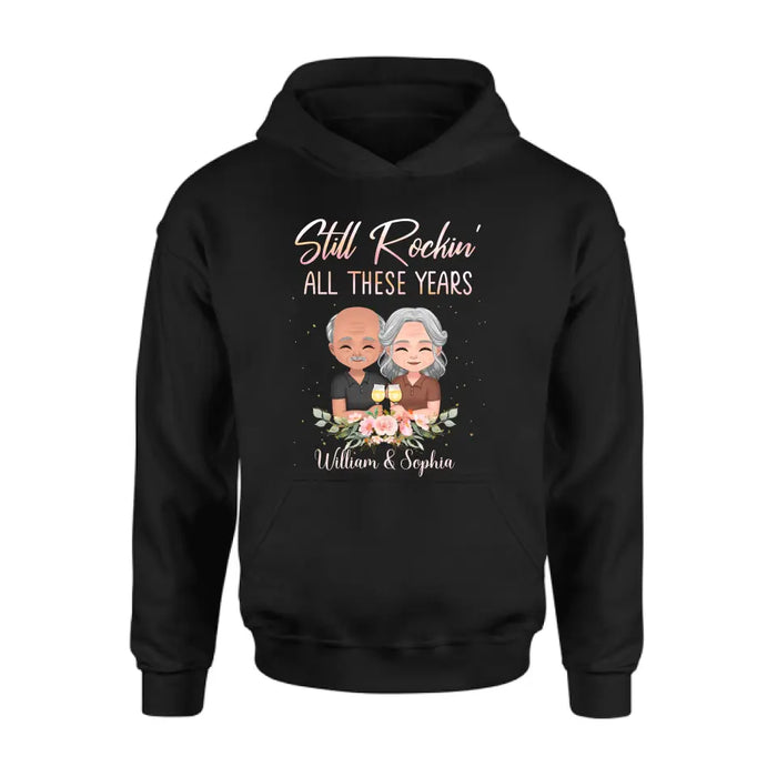 Personalized Couple Shirt/Hoodie - Gift Idea For Couple/Wedding Anniversary - Still Rockin' All These Years
