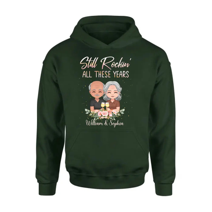 Personalized Couple Shirt/Hoodie - Gift Idea For Couple/Wedding Anniversary - Still Rockin' All These Years
