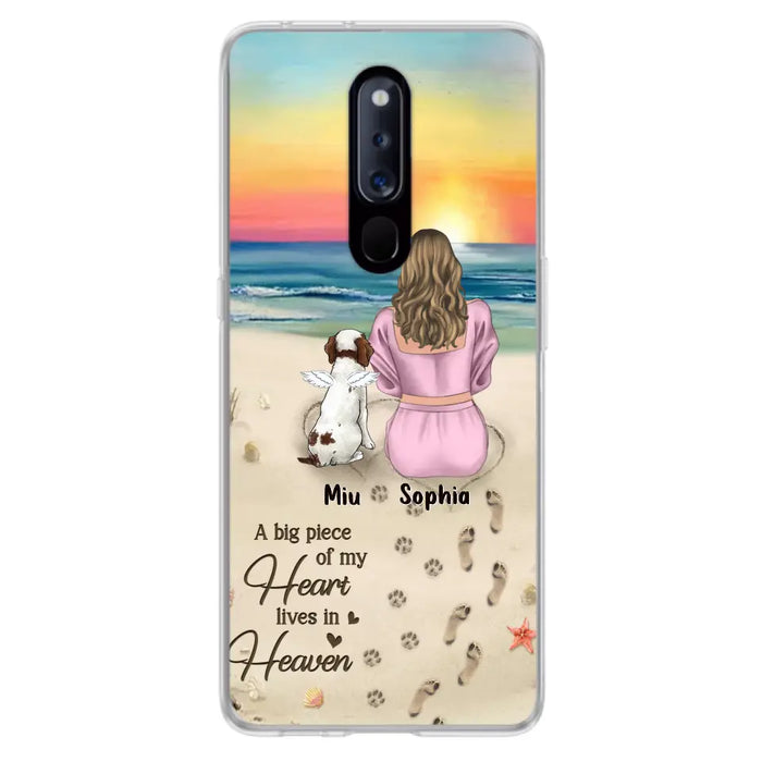 Personalized Memorial Dog Mom Phone Case - Up to 3 Dogs - Memorial Gift Idea for Dog Owners - A Big Piece Of My Heart Lives In Heaven - Case for Oppo/Xiaomi/Huawei