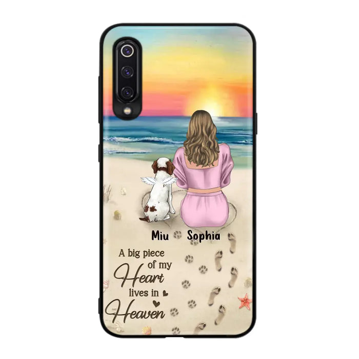 Personalized Memorial Dog Mom Phone Case - Up to 3 Dogs - Memorial Gift Idea for Dog Owners - A Big Piece Of My Heart Lives In Heaven - Case for Oppo/Xiaomi/Huawei