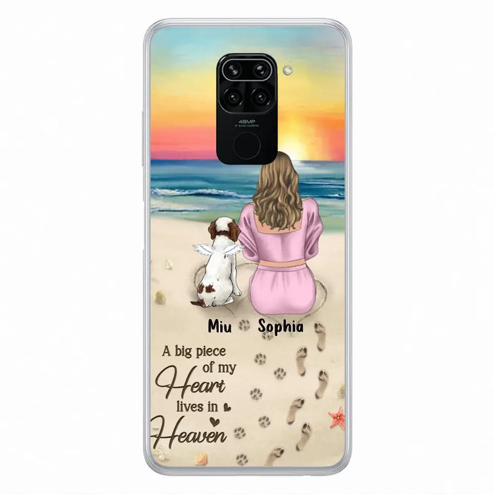 Personalized Memorial Dog Mom Phone Case - Up to 3 Dogs - Memorial Gift Idea for Dog Owners - A Big Piece Of My Heart Lives In Heaven - Case for Oppo/Xiaomi/Huawei