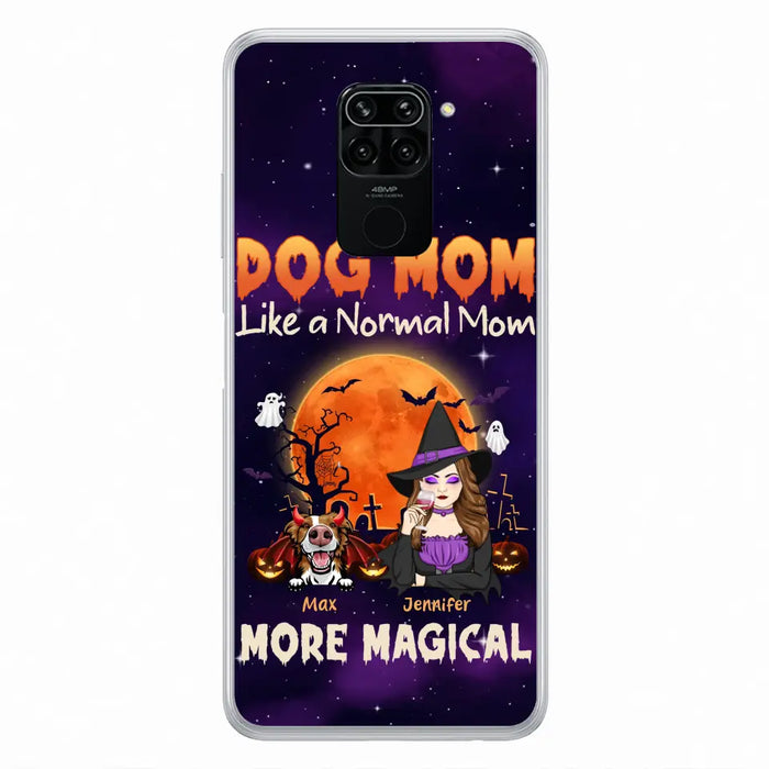 Personalized Witch Pet Mom Phone Case - Halloween Gift Idea for Pet Lovers - Up to 3 Dogs/Cats - Dog Mom Like A Normal Mom More Magical - Case For Xiaomi/ Oppo/ Huawei