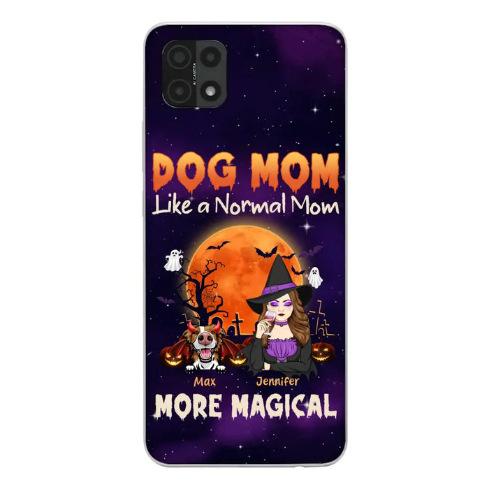 Personalized Witch Pet Mom Phone Case - Halloween Gift Idea for Pet Lovers - Up to 3 Dogs/Cats - Dog Mom Like A Normal Mom More Magical - Case For Xiaomi/ Oppo/ Huawei