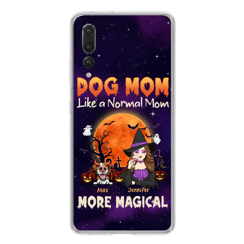 Personalized Witch Pet Mom Phone Case - Halloween Gift Idea for Pet Lovers - Up to 3 Dogs/Cats - Dog Mom Like A Normal Mom More Magical - Case For Xiaomi/ Oppo/ Huawei