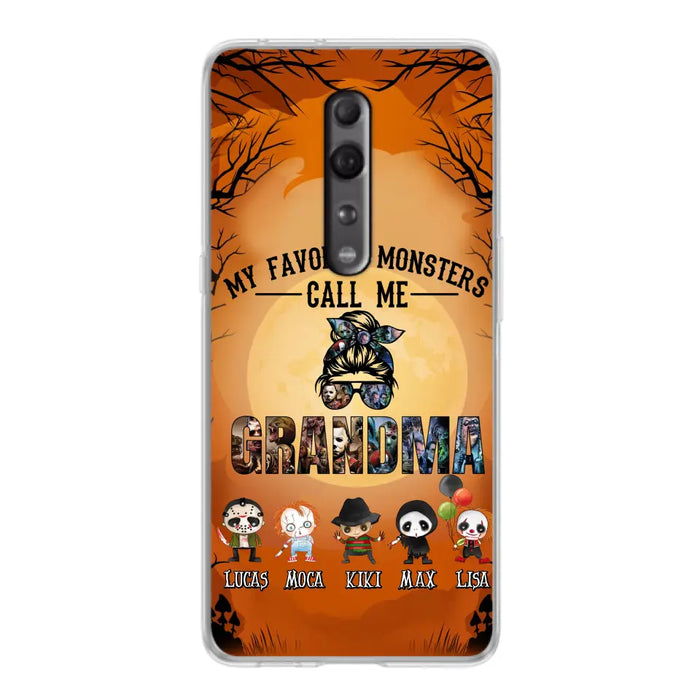 Personalized Halloween Phone Case - Halloween Gift Idea for Halloween - Up to 5 Characters - My Favorite Monsters Call Me Grandma - Case For Oppo/Xiaomi/Huawei