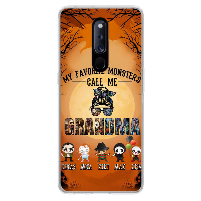Personalized Halloween Phone Case - Halloween Gift Idea for Halloween - Up to 5 Characters - My Favorite Monsters Call Me Grandma - Case For Oppo/Xiaomi/Huawei