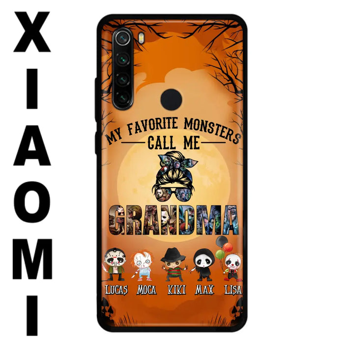 Personalized Halloween Phone Case - Halloween Gift Idea for Halloween - Up to 5 Characters - My Favorite Monsters Call Me Grandma - Case For Oppo/Xiaomi/Huawei
