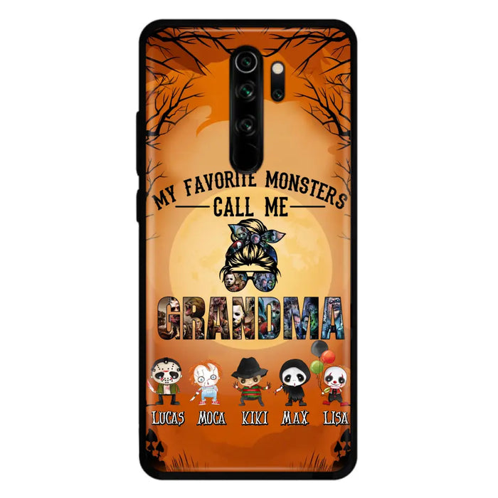 Personalized Halloween Phone Case - Halloween Gift Idea for Halloween - Up to 5 Characters - My Favorite Monsters Call Me Grandma - Case For Oppo/Xiaomi/Huawei