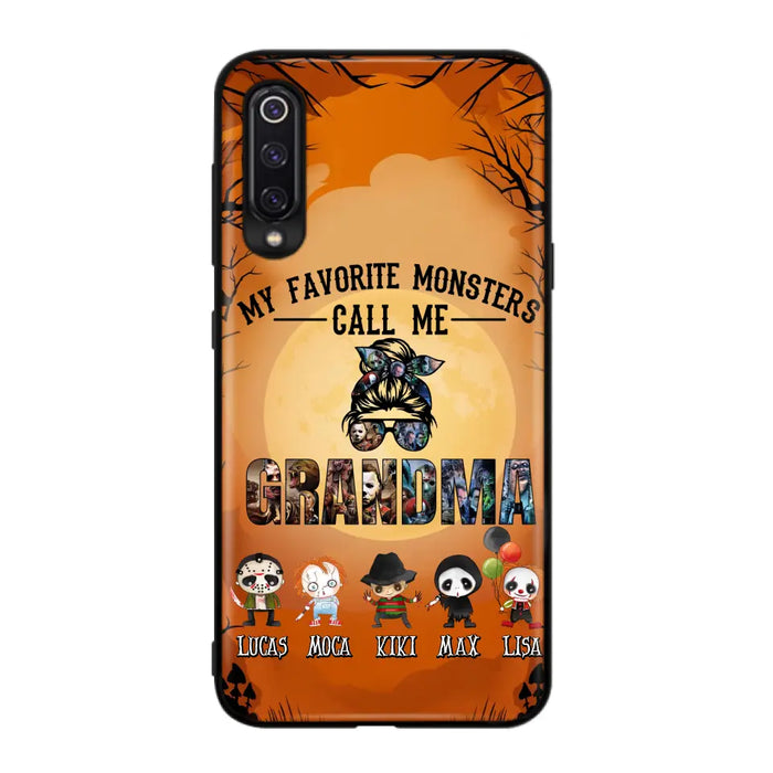 Personalized Halloween Phone Case - Halloween Gift Idea for Halloween - Up to 5 Characters - My Favorite Monsters Call Me Grandma - Case For Oppo/Xiaomi/Huawei