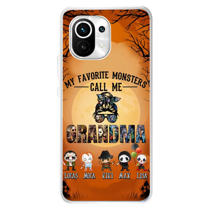 Personalized Halloween Phone Case - Halloween Gift Idea for Halloween - Up to 5 Characters - My Favorite Monsters Call Me Grandma - Case For Oppo/Xiaomi/Huawei