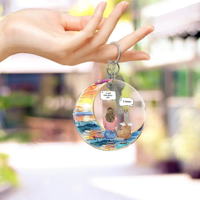 Personalized Memorial Horse Suncatcher Acrylic Keychain - Memorial Gift Idea For Horse Owner - I Still Talk About You