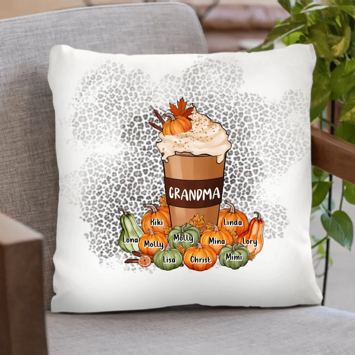 Personalized Grandma Mom Pillow Cover  - Gift Idea for Grandma/Halloween - Up to 10 Children