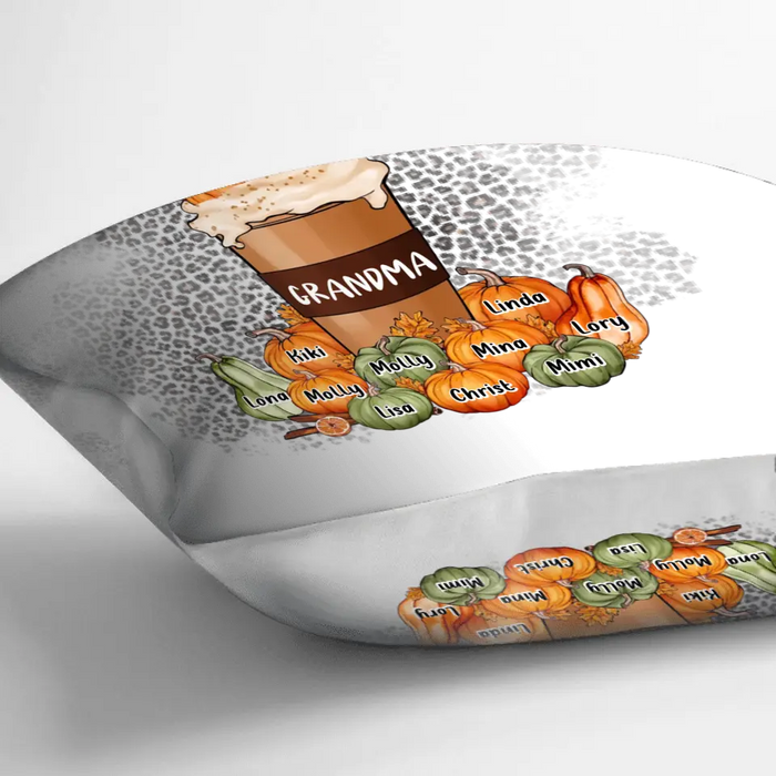 Personalized Grandma Mom Pillow Cover  - Gift Idea for Grandma/Halloween - Up to 10 Children