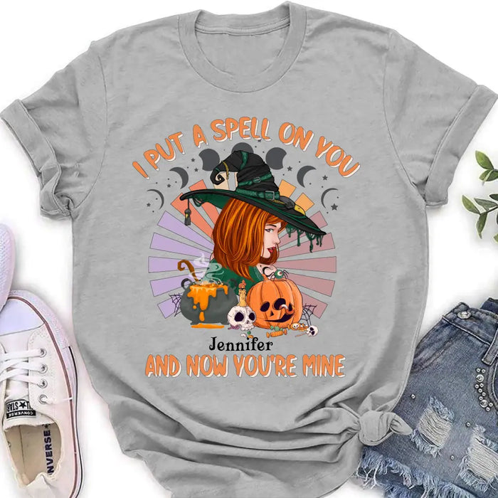 Personalized Halloween Witch Shirt/ Hoodie - Gift Idea For Halloween - I Put A Smell On You And Now You're Mine