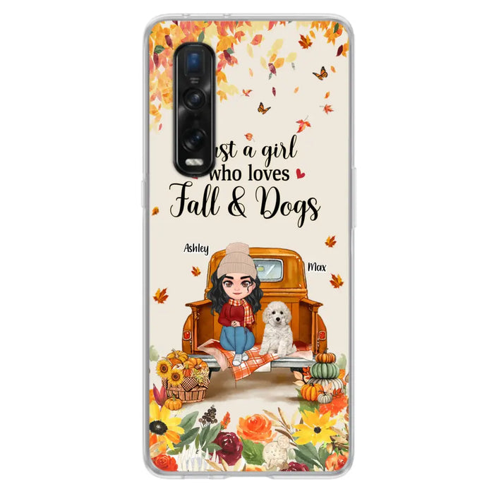 Personalized Dog Mom Autumn Phone Case - Gift Idea For Dog Lovers - Up to 5 Dogs - Case For Xiaomi/Oppo/Huawei - Just A Girl Who Loves Fall & Dogs
