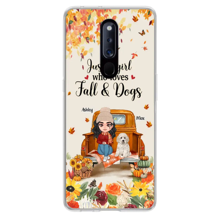 Personalized Dog Mom Autumn Phone Case - Gift Idea For Dog Lovers - Up to 5 Dogs - Case For Xiaomi/Oppo/Huawei - Just A Girl Who Loves Fall & Dogs
