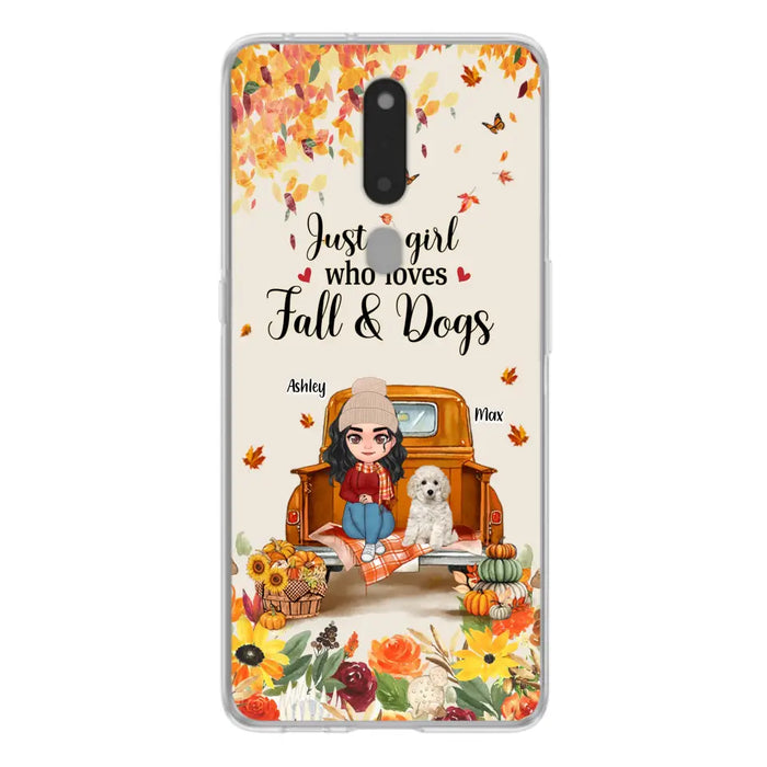 Personalized Dog Mom Autumn Phone Case - Gift Idea For Dog Lovers - Up to 5 Dogs - Case For Xiaomi/Oppo/Huawei - Just A Girl Who Loves Fall & Dogs
