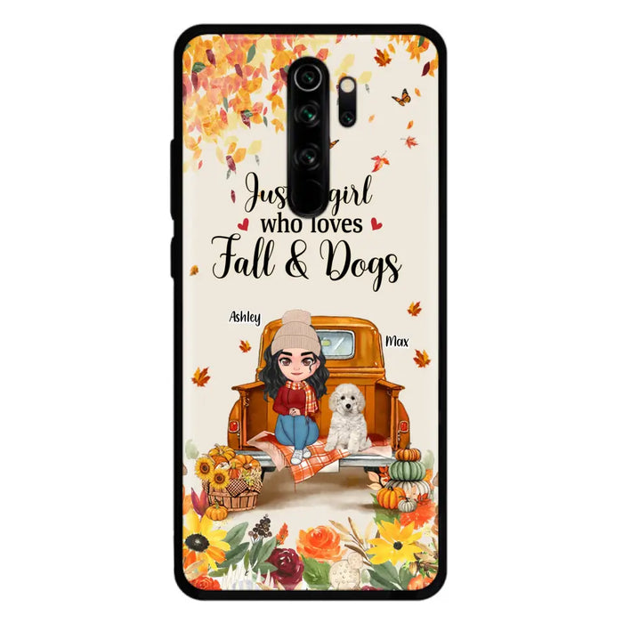 Personalized Dog Mom Autumn Phone Case - Gift Idea For Dog Lovers - Up to 5 Dogs - Case For Xiaomi/Oppo/Huawei - Just A Girl Who Loves Fall & Dogs