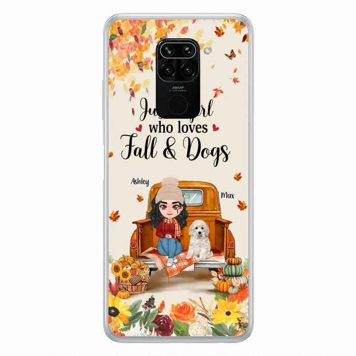 Personalized Dog Mom Autumn Phone Case - Gift Idea For Dog Lovers - Up to 5 Dogs - Case For Xiaomi/Oppo/Huawei - Just A Girl Who Loves Fall & Dogs