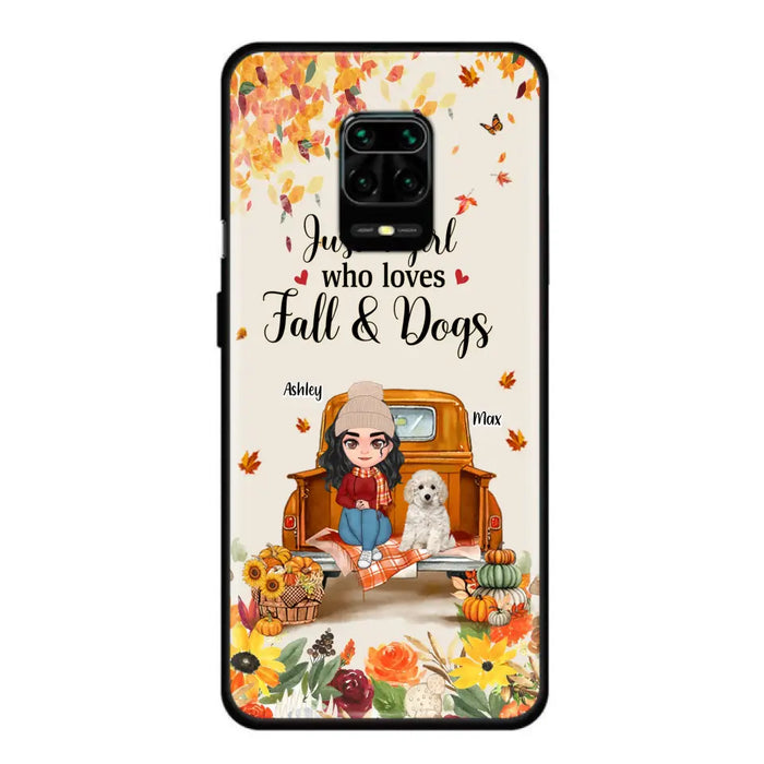 Personalized Dog Mom Autumn Phone Case - Gift Idea For Dog Lovers - Up to 5 Dogs - Case For Xiaomi/Oppo/Huawei - Just A Girl Who Loves Fall & Dogs