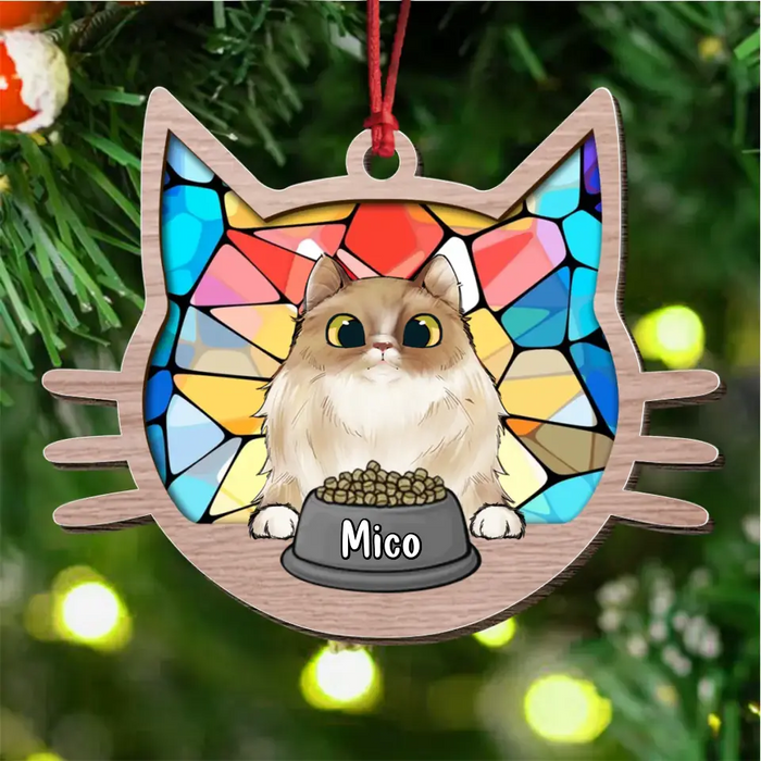 Personalized Cat Wooden Ornament - Gift Idea For Cat Lover/Christmas Gift Idea