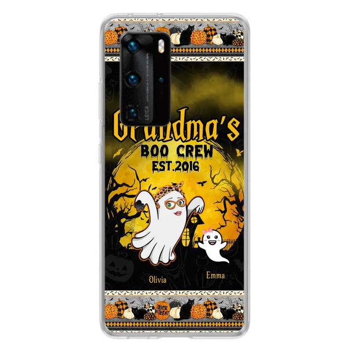Personalized Grandma Phone Case - Halloween Gift For Grandma - Up to 7 Kids - Grandma's Boo Crew - Case For Xiaomi/ Oppo/ Huawei