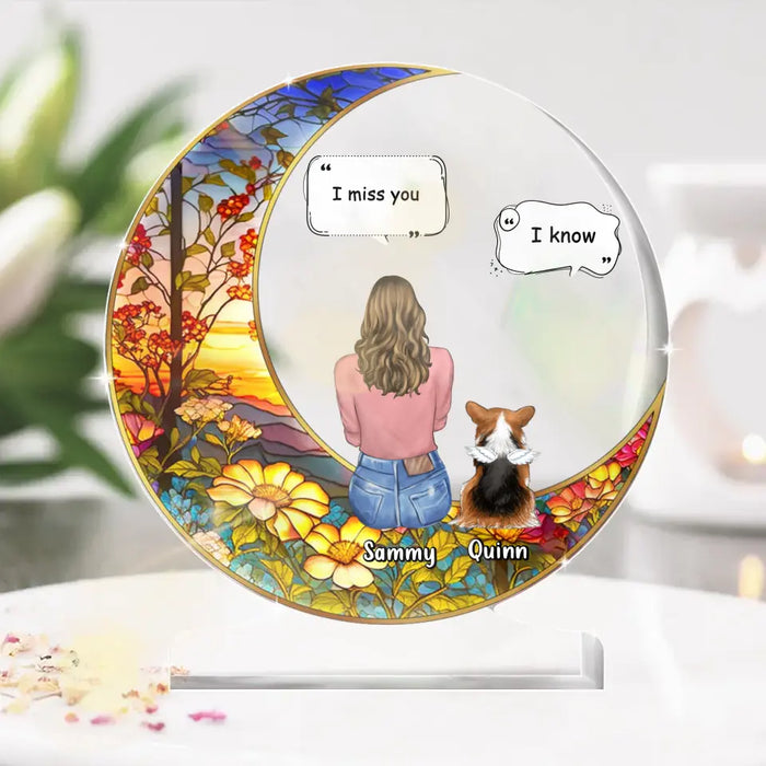 Personalized Memorial Pet Acrylic Plaque - Up to 3 Dogs/Cats/Rabbits - Memorial Gift Idea for Pet Owners