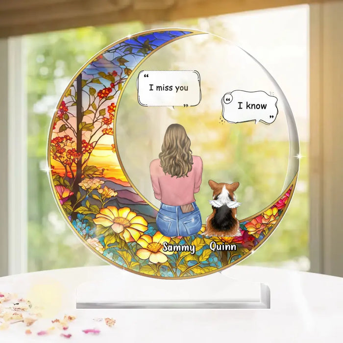 Personalized Memorial Pet Acrylic Plaque - Up to 3 Dogs/Cats/Rabbits - Memorial Gift Idea for Pet Owners