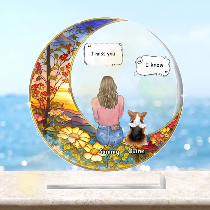 Personalized Memorial Pet Acrylic Plaque - Up to 3 Dogs/Cats/Rabbits - Memorial Gift Idea for Pet Owners