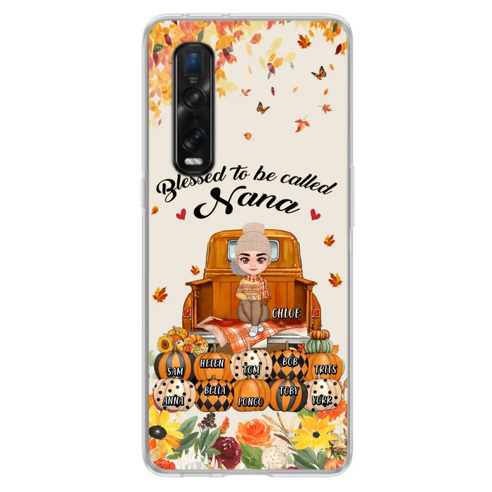 Personalized Grandma Autumn Phone Case - Gift Idea For Grandma - Up to 10 Kids - Case For Xiaomi/ Oppo/ Huawei - Blessed To Be Called Nana