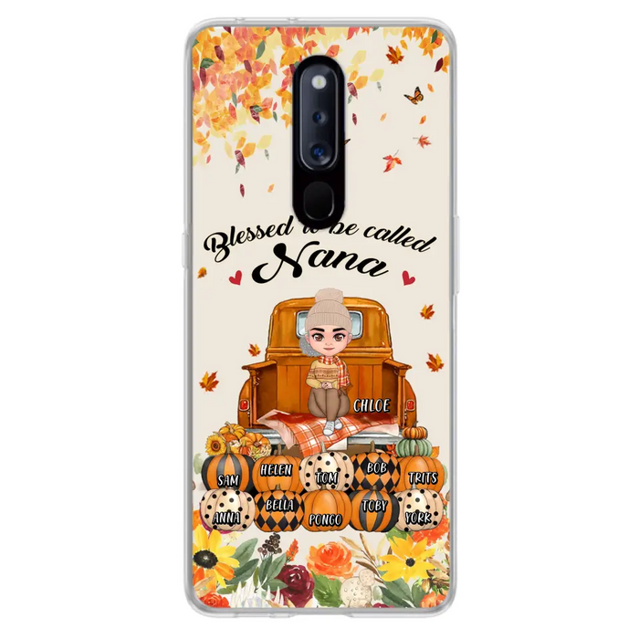 Personalized Grandma Autumn Phone Case - Gift Idea For Grandma - Up to 10 Kids - Case For Xiaomi/ Oppo/ Huawei - Blessed To Be Called Nana