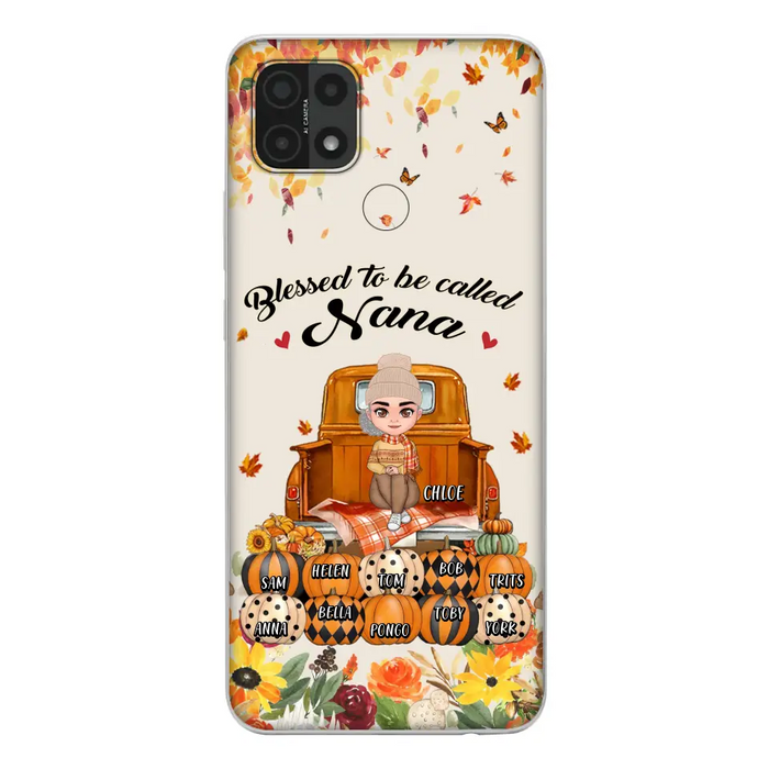 Personalized Grandma Autumn Phone Case - Gift Idea For Grandma - Up to 10 Kids - Case For Xiaomi/ Oppo/ Huawei - Blessed To Be Called Nana