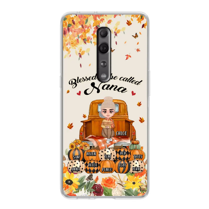 Personalized Grandma Autumn Phone Case - Gift Idea For Grandma - Up to 10 Kids - Case For Xiaomi/ Oppo/ Huawei - Blessed To Be Called Nana