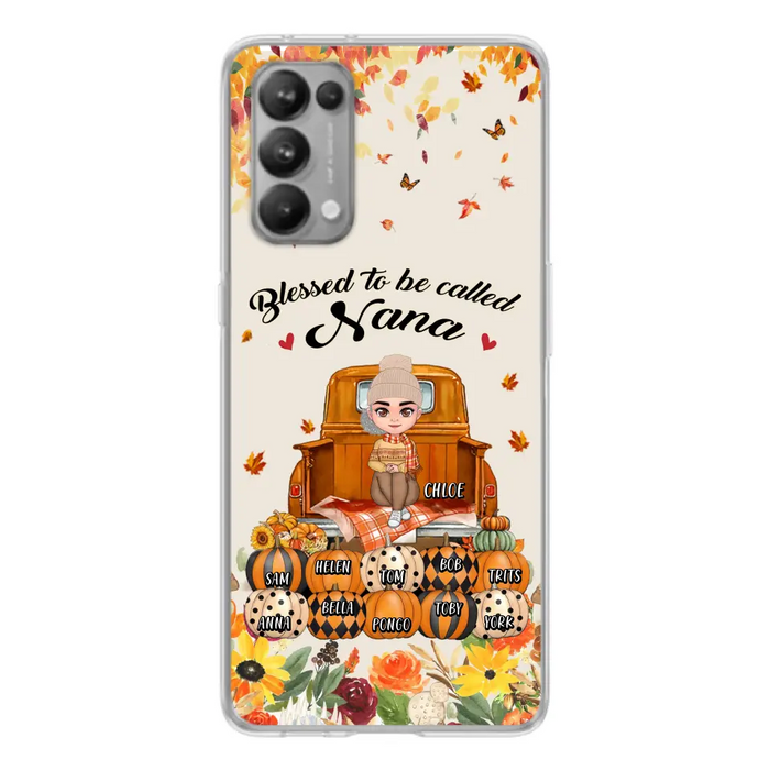 Personalized Grandma Autumn Phone Case - Gift Idea For Grandma - Up to 10 Kids - Case For Xiaomi/ Oppo/ Huawei - Blessed To Be Called Nana