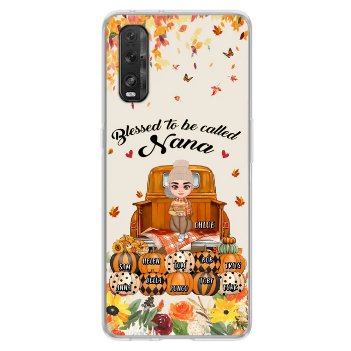 Personalized Grandma Autumn Phone Case - Gift Idea For Grandma - Up to 10 Kids - Case For Xiaomi/ Oppo/ Huawei - Blessed To Be Called Nana