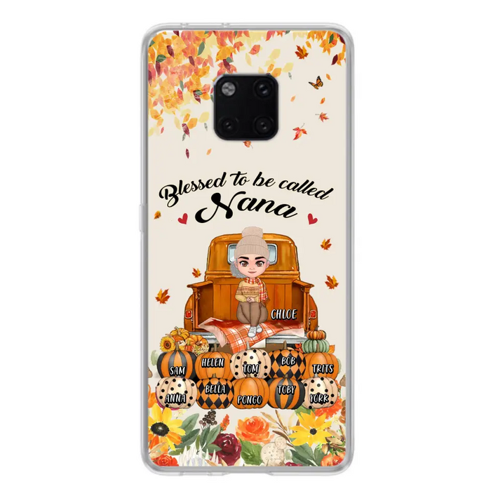 Personalized Grandma Autumn Phone Case - Gift Idea For Grandma - Up to 10 Kids - Case For Xiaomi/ Oppo/ Huawei - Blessed To Be Called Nana