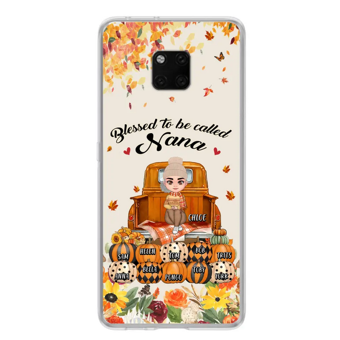Personalized Grandma Autumn Phone Case - Gift Idea For Grandma - Up to 10 Kids - Case For Xiaomi/ Oppo/ Huawei - Blessed To Be Called Nana