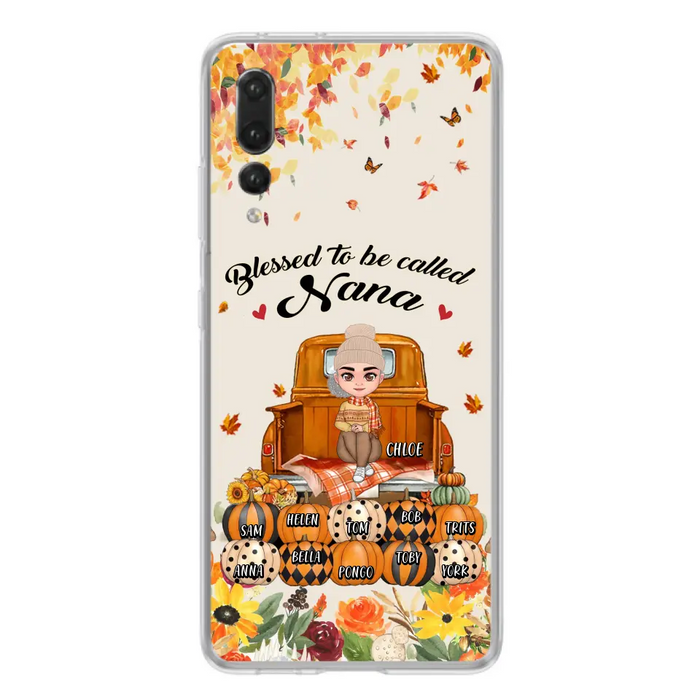 Personalized Grandma Autumn Phone Case - Gift Idea For Grandma - Up to 10 Kids - Case For Xiaomi/ Oppo/ Huawei - Blessed To Be Called Nana