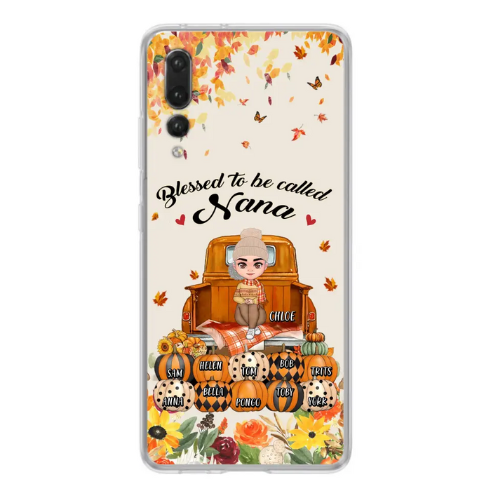 Personalized Grandma Autumn Phone Case - Gift Idea For Grandma - Up to 10 Kids - Case For Xiaomi/ Oppo/ Huawei - Blessed To Be Called Nana