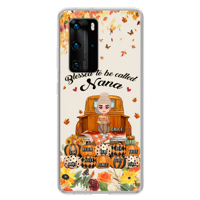 Personalized Grandma Autumn Phone Case - Gift Idea For Grandma - Up to 10 Kids - Case For Xiaomi/ Oppo/ Huawei - Blessed To Be Called Nana