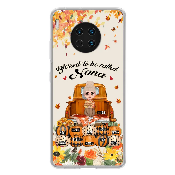 Personalized Grandma Autumn Phone Case - Gift Idea For Grandma - Up to 10 Kids - Case For Xiaomi/ Oppo/ Huawei - Blessed To Be Called Nana