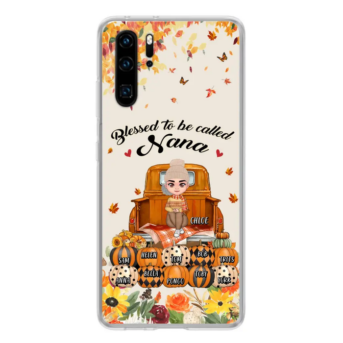Personalized Grandma Autumn Phone Case - Gift Idea For Grandma - Up to 10 Kids - Case For Xiaomi/ Oppo/ Huawei - Blessed To Be Called Nana