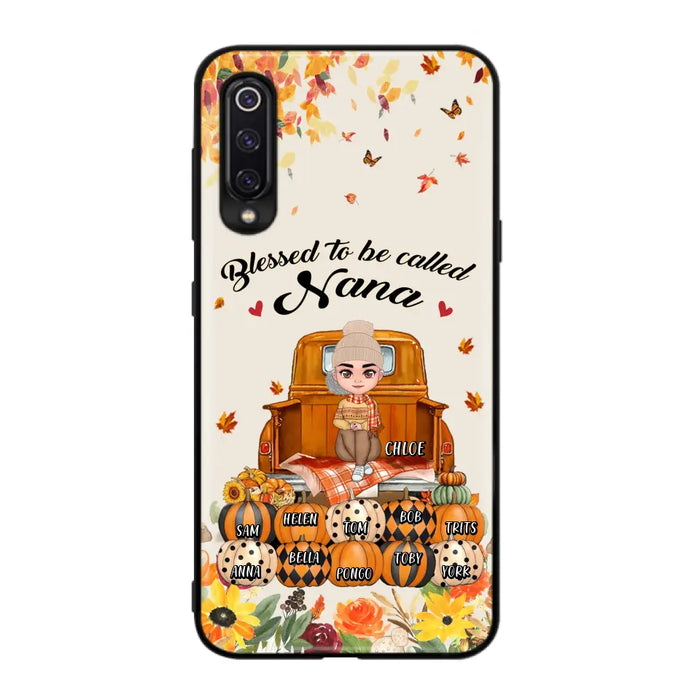 Personalized Grandma Autumn Phone Case - Gift Idea For Grandma - Up to 10 Kids - Case For Xiaomi/ Oppo/ Huawei - Blessed To Be Called Nana